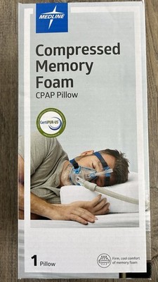 Medline CPAP Memory Foam Pillow Cooling Washable Cover Sleep Apnea Firm Cool New