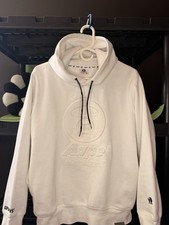 Aape White Logo Graphic Print Pullover Hoodie...