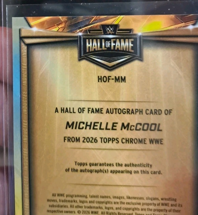 2026 Topps Chrome WWE - Hall of Fame Autographs Michelle McCool view 7