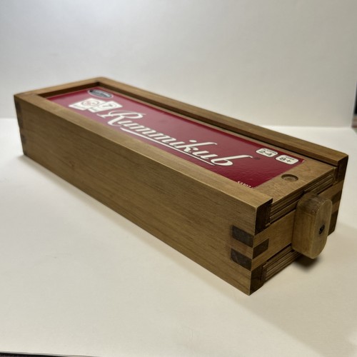 Front Porch Classics Rummikub Game Wooden Box Complete 106 Tile Set.