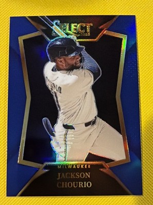 2025 Panini Select - Select Throwback Jackson Chourio #2 Blue Prizm /49