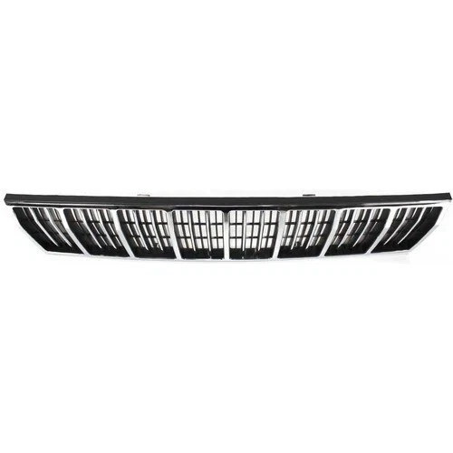 Chrome Shell with Black Insert Grille  For 1988-1990 Jeep Comanche Cherokee Foto 4 de 4
