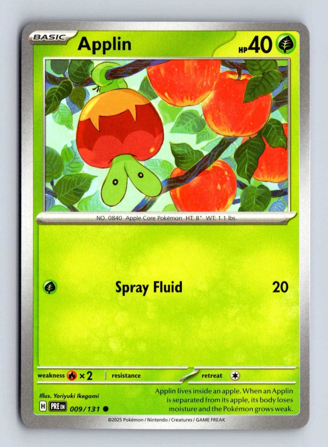 Applin 009/131 C Prismatic Evolutions Pokemon NM/M