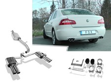  Duplex Sportauspuffanlage ab Kat Skoda Superb 3T 2.0l TSI je 2x80mm rund