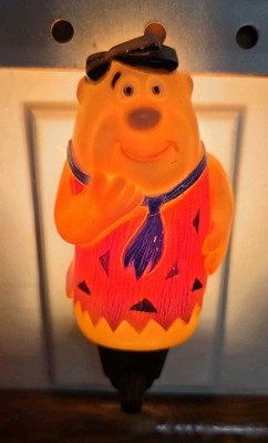 Vintage 1960s Era Hanna Barbera Fred Flintstone Night Light Pre-owned Works 