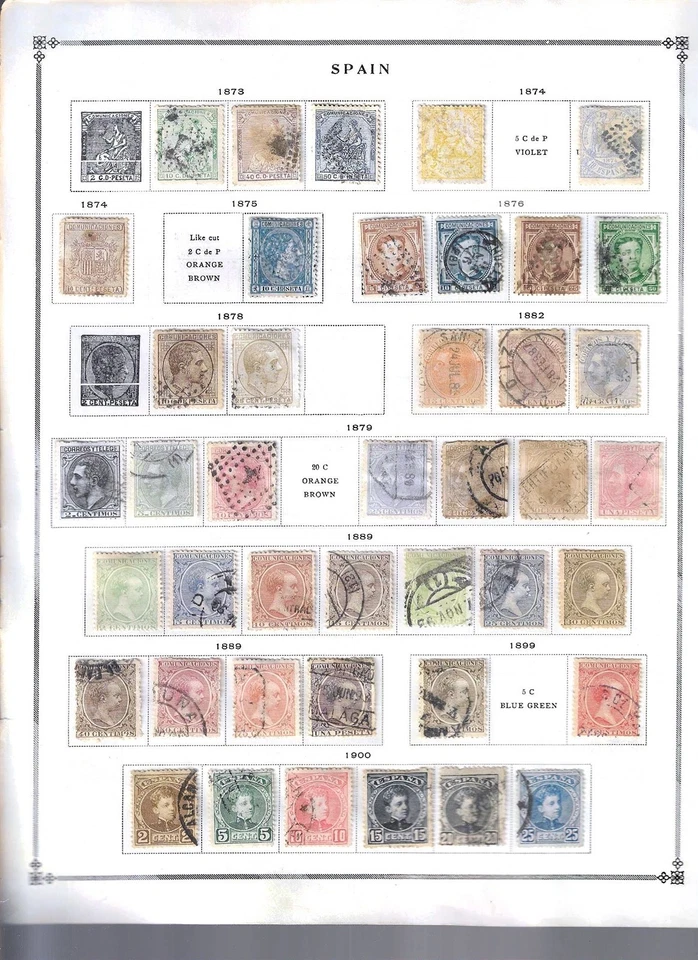 Kenr2: Spain Collection from 1947 Scott Album - Image 2 of 4