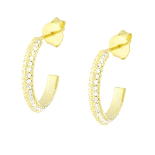 Orecchino color oro con zircone 6 mm | Disponibile! | Lucleon