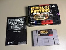 Wheel Of Fortune SNES with Box and Manual Super Nintendo - Tested and Working