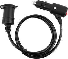 3Ft Cigarette Lighter Extension Cord,16 AWG Heavy Duty 12V Extension Cord with 1