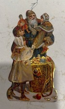 Vintage Die-Cut Santa Claus Christmas Ornament