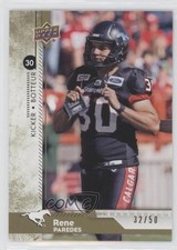 2018 Upper Deck CFL Gold 32/50 Rene Paredes #67 1u6