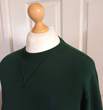Image of POLO RALPH LAUREN CLASSIC GREEN  SWEATSHIRT SIZE  MEDIUM 44" NEW
