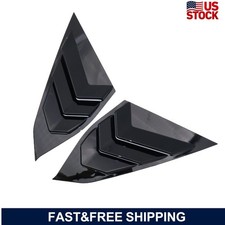 New Glossy Side Window Louver Vent Cover Trim...