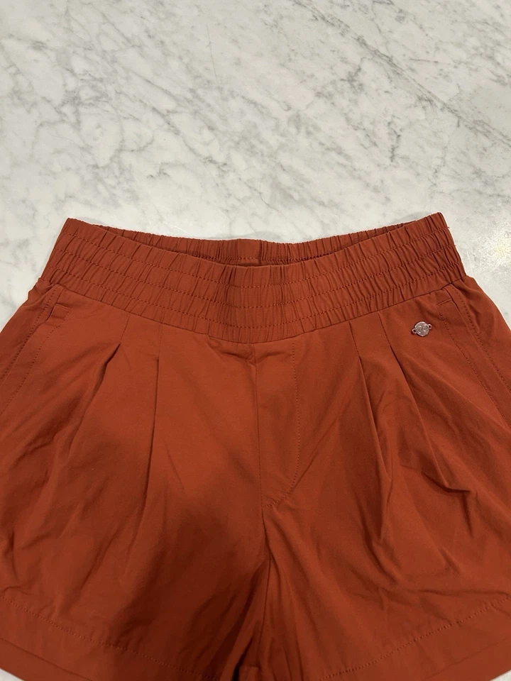 CALIA Women’s 4" Mid Rise Double Layered Hem Short Caramelized Walnut Size S - Image 4 of 4