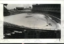 1982 Press Photo Snow Covered Baseball Field - cvb50746