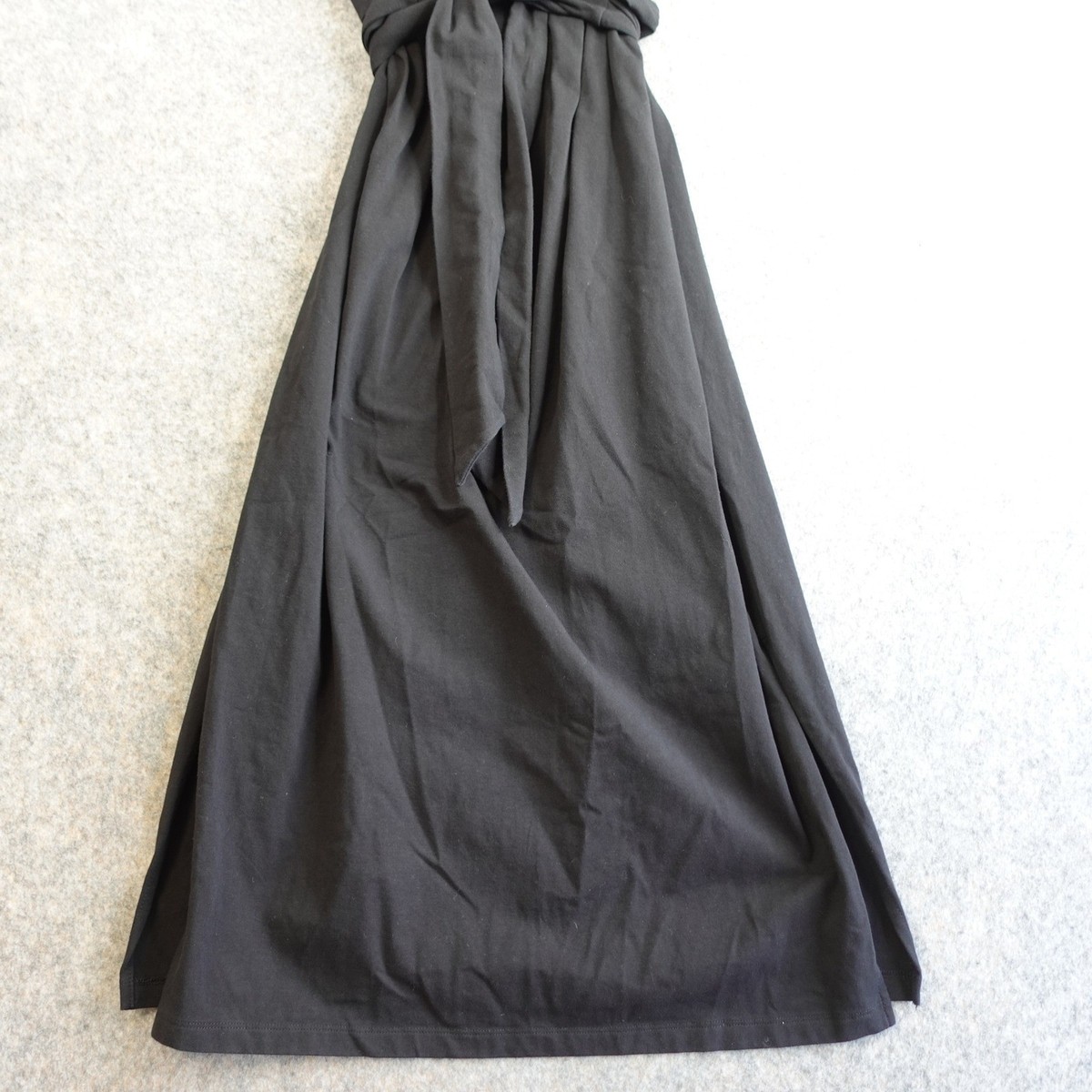 Modern Citizen Dress Womens Large Black Fei Cotton Tie Front Organic Cotton  Midi | eBay