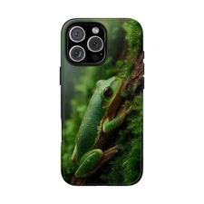 Frog Green Jungle Moss Phone Case for iPhone, Samsung Galaxy, Pixel