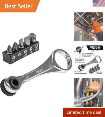 5-Piece Slim Profile Mini Ratchet Set for Tight Spaces - Durable & Versatile
