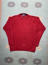 Vintage chaps Ralph Lauren knit sweater hand framed cotton herringbone medium