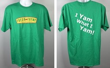 Fresh Thyme Farmers Market I Yam What I Yam T Shirt Mens Large Green Cotton