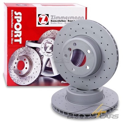 ZIMMERMANN 2x SPORT-BREMSSCHEIBE Ø324 VORNE FÜR BMW 5-ER E60 E61 6-ER E63 E64