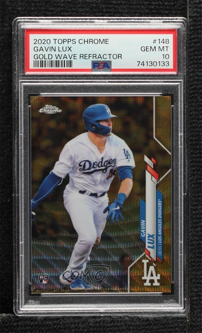 2020 Topps Chrome Gold Wave Refractor /50 Gavin Lux #148 PSA 10 GEM MT 06xl