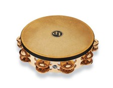 LP Pro 10 Inch Double Row Headed Tambourine - Bronze-DS