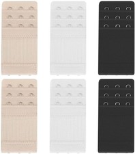 6 Pieces Bra Extenders 3 Hooks 3 Hook Women's Elastic Extender Stretchy...