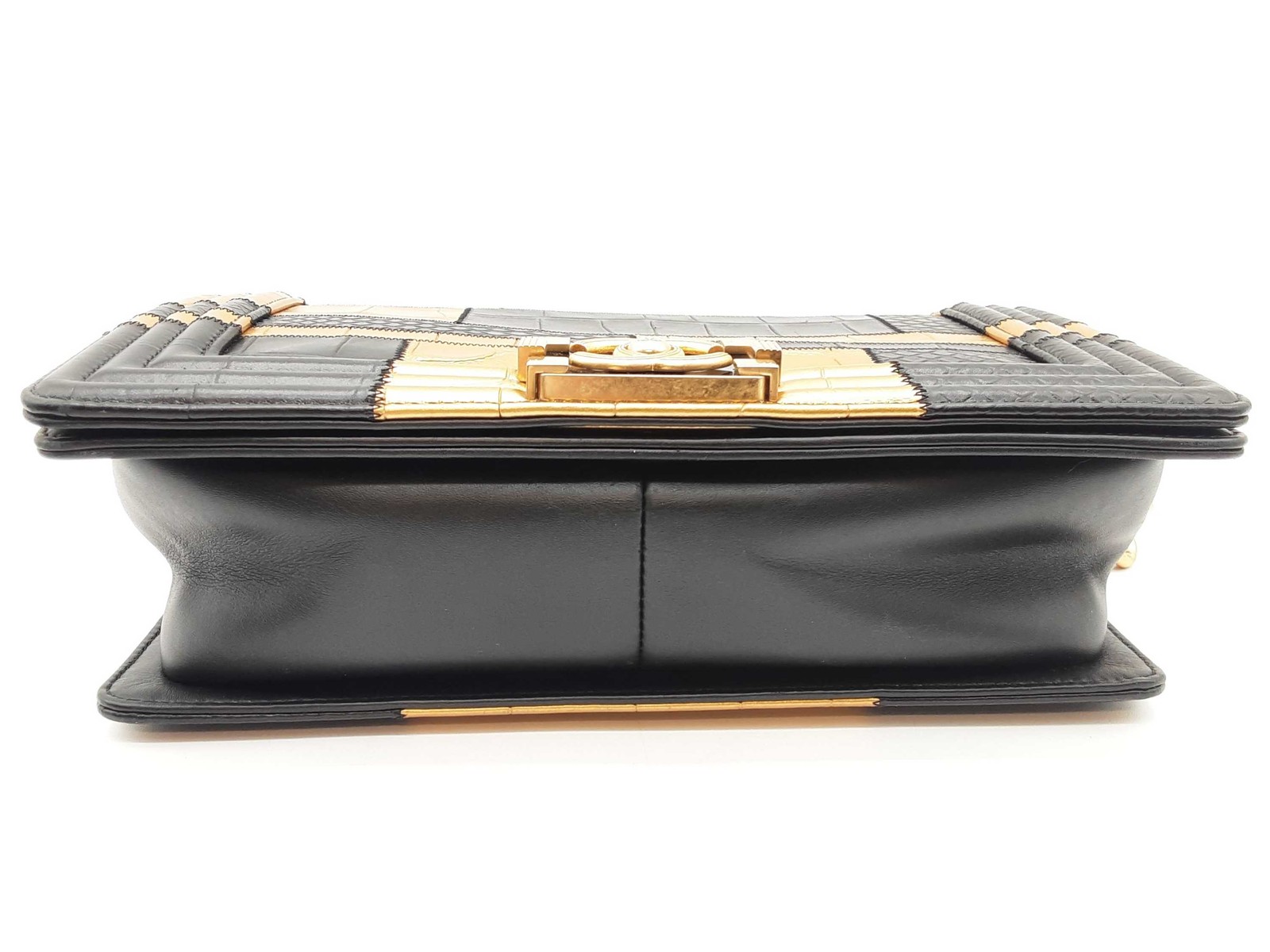 Chanel Boy Flap Gold Black Patchwork Embossed Lea… - image 7