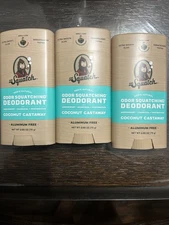 (3 PACK) Dr Squatch Deodorant, Coconut Castaway 2.65oz.