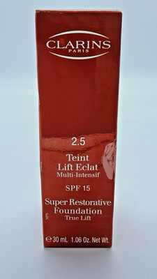 Clarins SPF 15 Super Restorative Foundation True Lift 2.5 Biscuit - 1.06 oz New