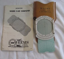 Weems E-6B Flight Computer with Case and Manual