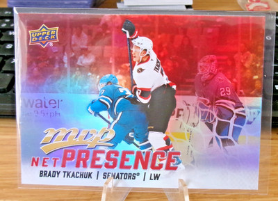 2025-26 UD MVP - Net Presence - Brady Tkachuk - Ottawa Senators #NP-9