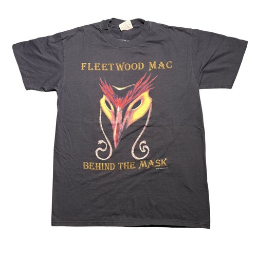 Vintage 1990 Fleetwood Mac Behind the Mask Tour Shirt Black Hanes Large 90s Rock