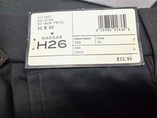 NEW Haggar Men's 32x32 Gray Pants Premium Comfort No Iron Classic Fit $33 NWT