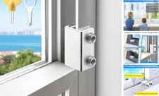 Sliding Window Locks Sets , Secure Window Lock with Key, Window Locks 6 Silver