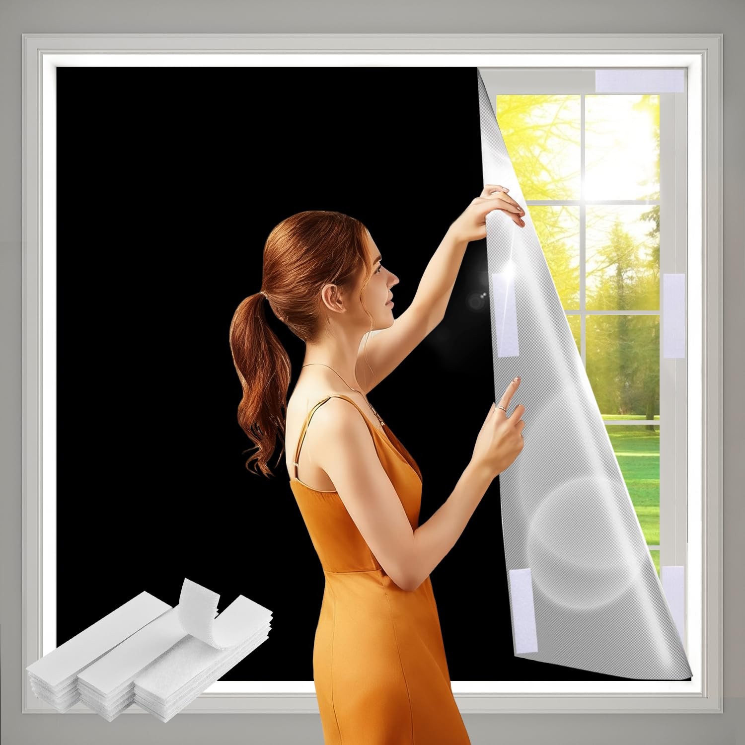 100% Blackout Curtains for Bedroom, 57 x 118 Inches, Portable Blackout Curtains