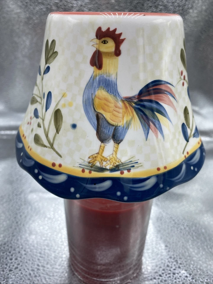 Свеча абажур топпер курица петух сельская ферма 4 дюйма Yankee свеча не входит в комплект - Изображение 3 из 4
