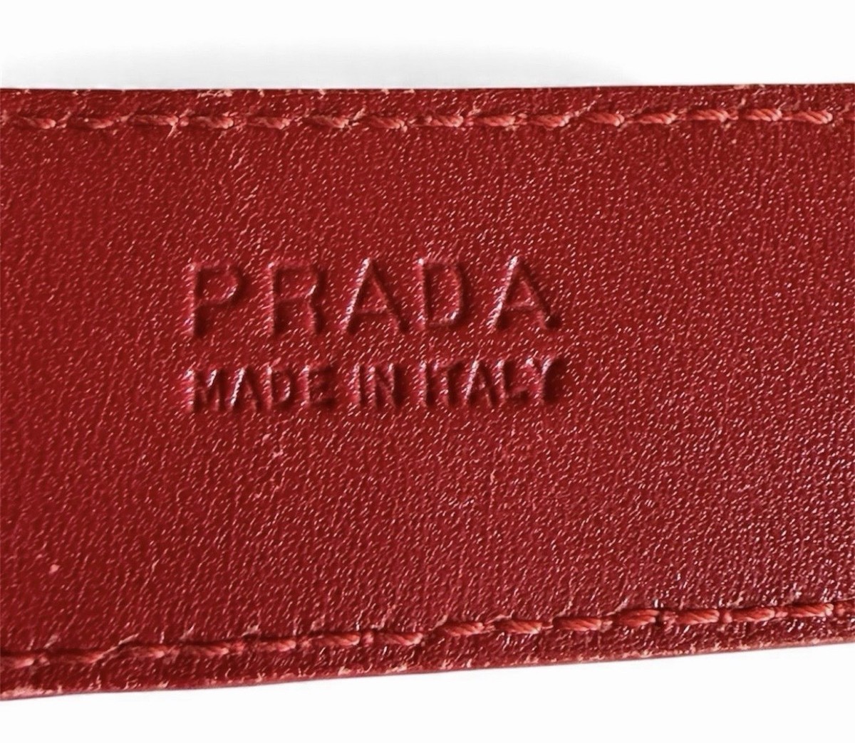 Prada Red Leather Belt 80/32 | eBay display picture 3