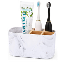Bamboo Toothbrush Holder Bathroom Storage Organizer Electric Brush Stand 5 Slots