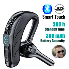 Wireless Bluetooth 5.0 Earpiece Headset Driving Trucker Earbuds Noise Cancelling