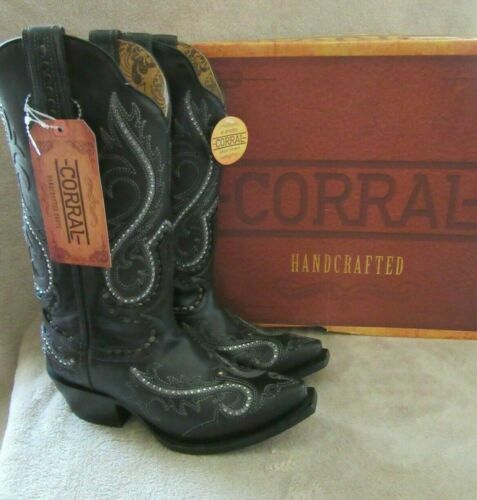 Corral Boots A3571 Damen Cowboystiefel Lederstiefel Weiß