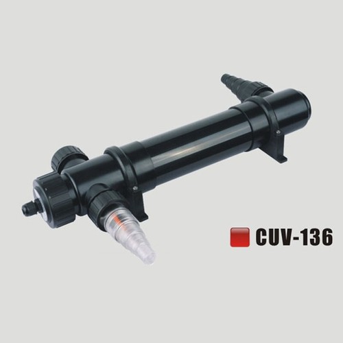 CPROSP Sterilizzatore UVC CUV-224 Per Laghetti – 24W, Portata 4500L/h, Fino A 35m³, Antialghe Senza Chimici, Sicuro Per Pesci, Con Adattatori 19-38mm E Cavo 5m (IP44)