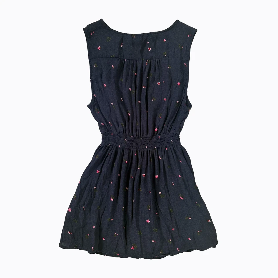 Top Babydoll H&M Mama Talla S Azul Marino Floral Cachicho Y2K Coqueta Hada Oscura Foto 2 de 4