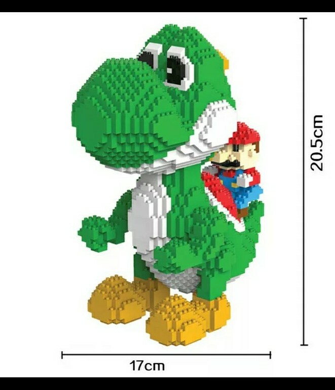 Jeu de construction Yoshi Super Mario de 1100 briques pour enfant et adulte