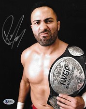 Rocky Romero Signed 8x10 Photo BAS COA New Japan Pro Wrestling IWGP Belt Picture