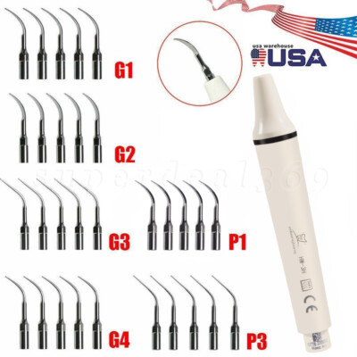 Dental Ultrasonic Piezo Scaler Handpiece 5*Scaling Tips G Fit EMS Cavitron SK-E1