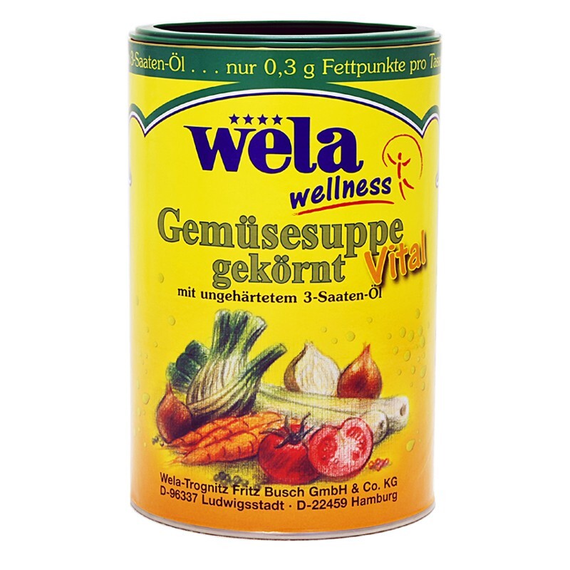 WELA Gemüsesuppe Brühe Gewürz gekörnt 1/2 ergibt 14L vegan laktosefrei