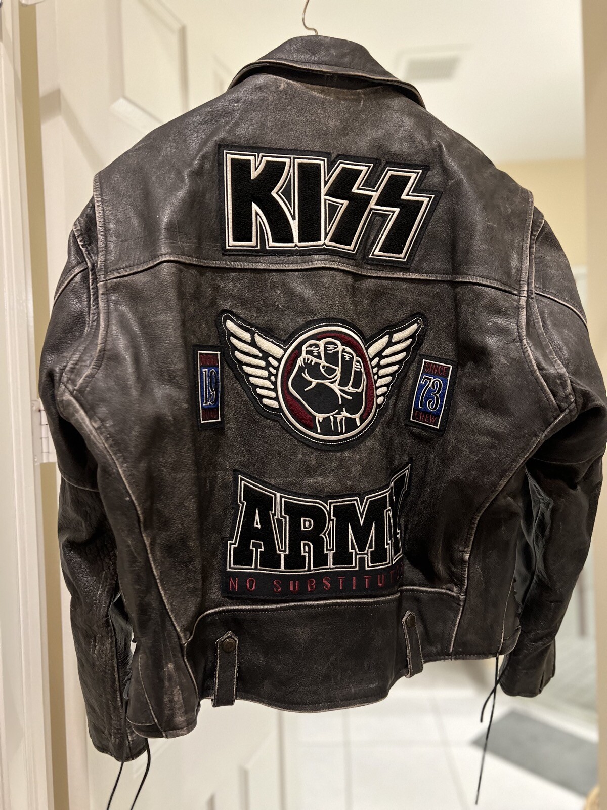 Historic ORIGINAL 90’s KISS ARMY Leather Jacket (FIST) Gem