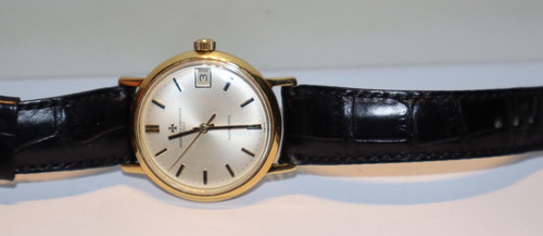 Vintage 18k YG Vacheron & Constantin Watch 34mm Automatic (Runs)